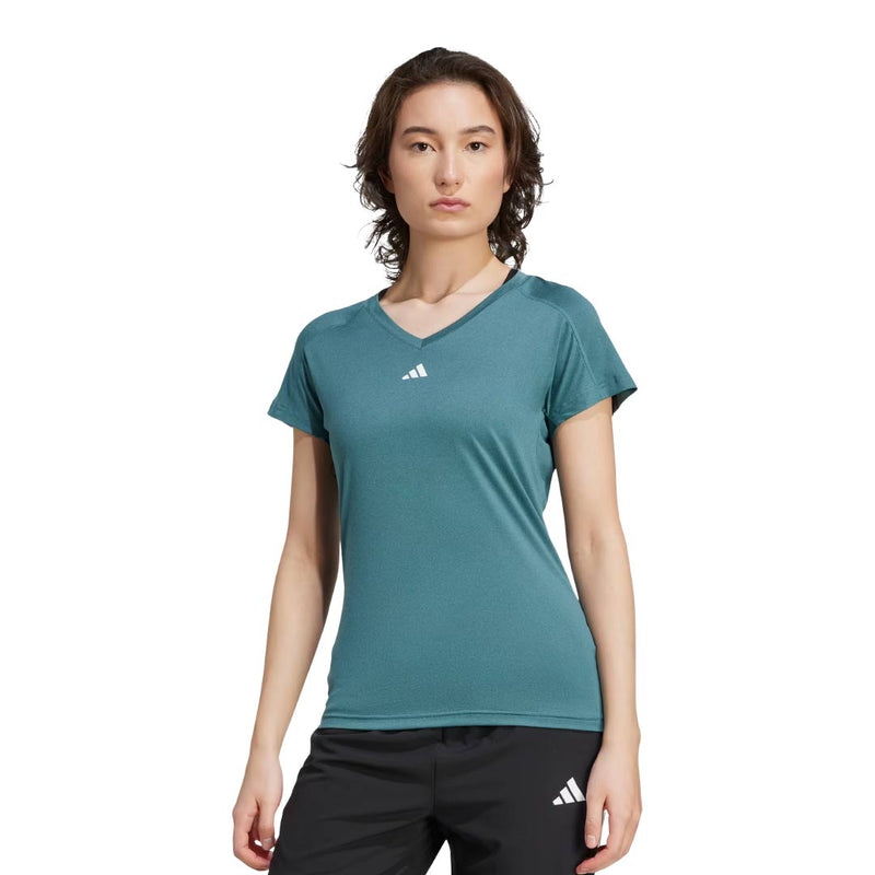 adidas - Women's Aeroready Train Essentials Minimal Branding V-Neck T-Shirt (JY2175)