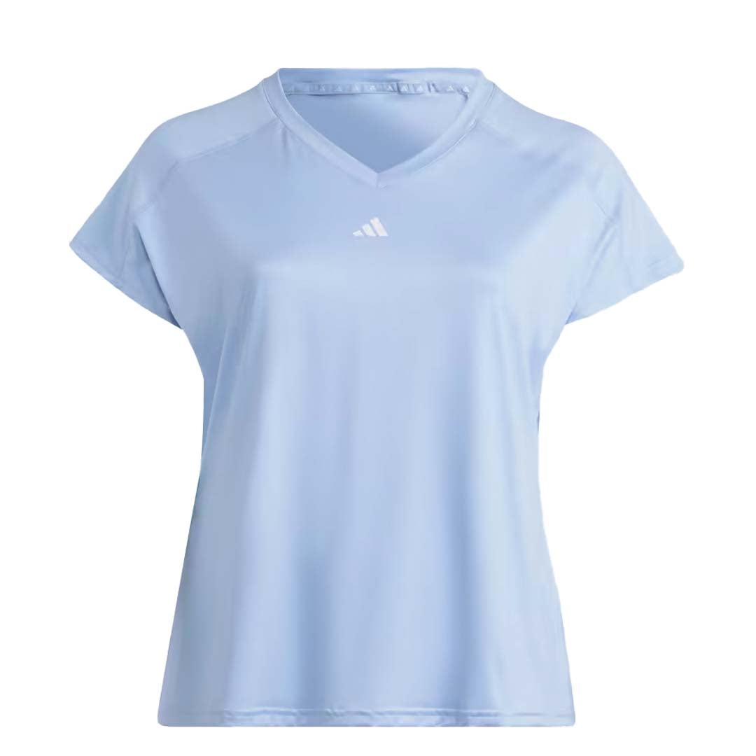 Adidas Women s Aeroready Train Essentials V Neck T Shirt Plus Size HR7871