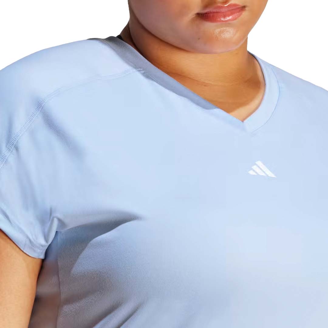 Adidas Women s Aeroready Train Essentials V Neck T Shirt Plus Size HR7871