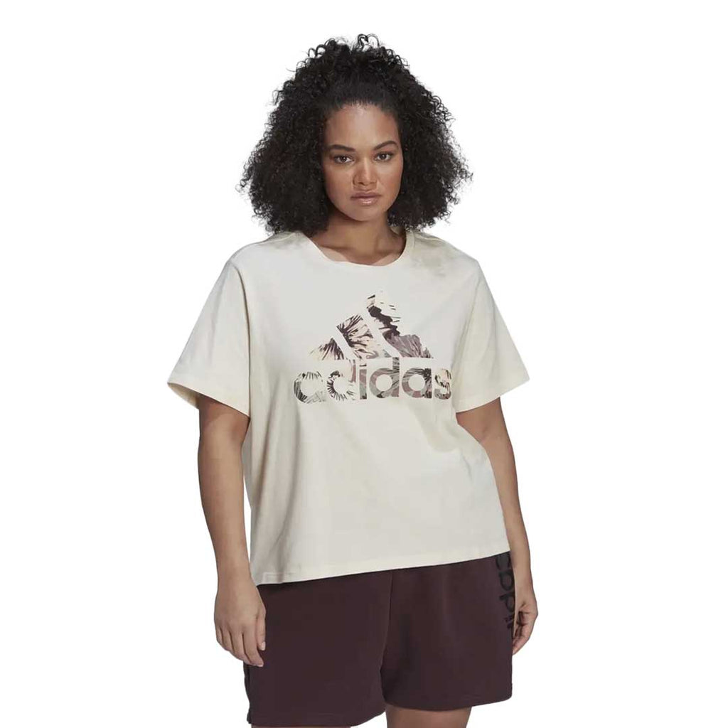 adidas - Women's Allover Print Regular T-Shirt (Plus Size) (HN5281)