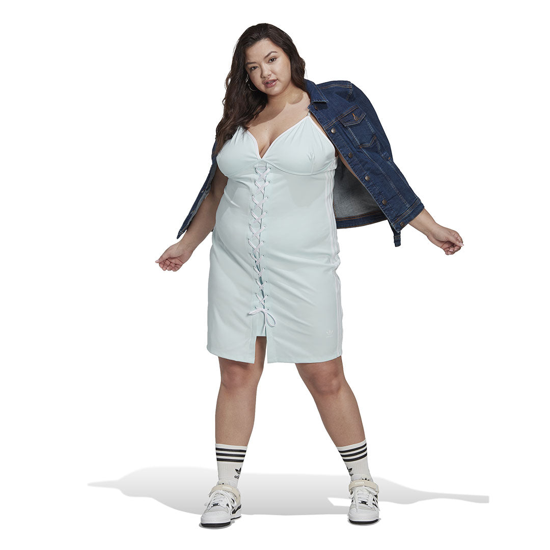 Adidas Always Original Laced Strap Dress plus Size Almost Blue 3X