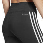adidas - Women's Black Train Essentials 3-Stripes High-Waisted 3/4 Leggings (HT5437)