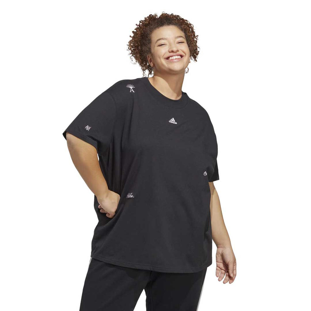 adidas - Women's Bluv Boyfriend Short Sleeve T-Shirt (Plus Size) (IC0813)