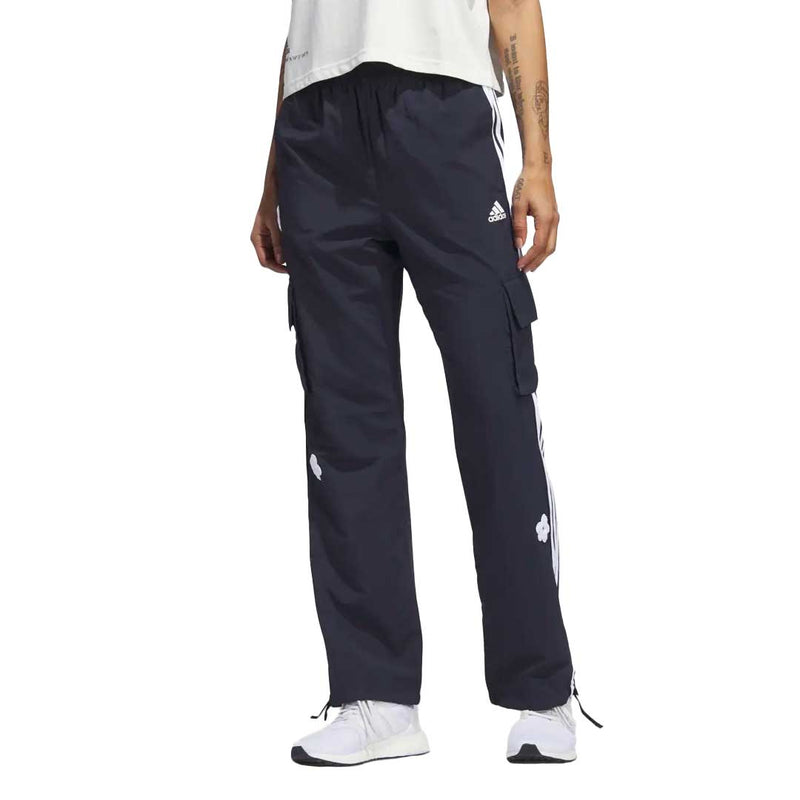 adidas - Pantalon cargo à 3 bandes et fleurs en chenille pour femme (HY8591)