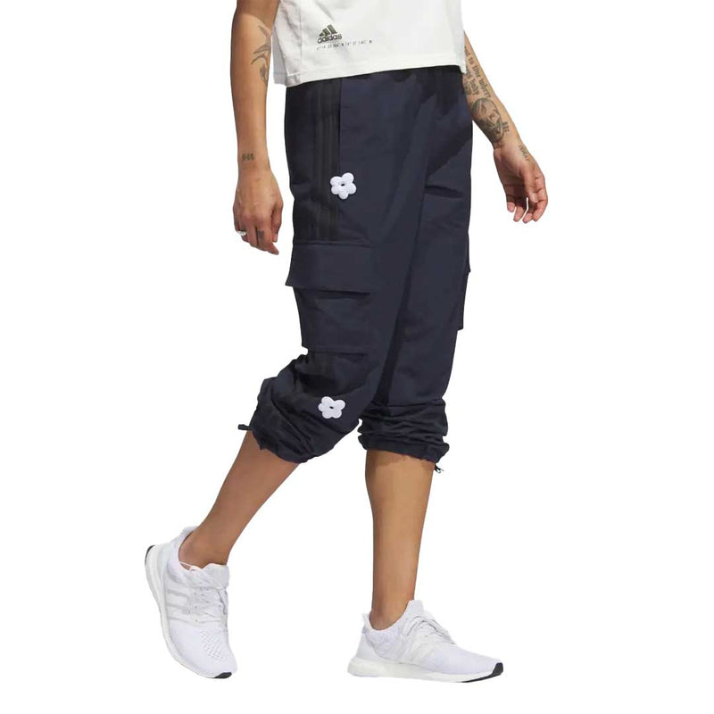 adidas - Pantalon cargo à 3 bandes et fleurs en chenille pour femme (HY8591)