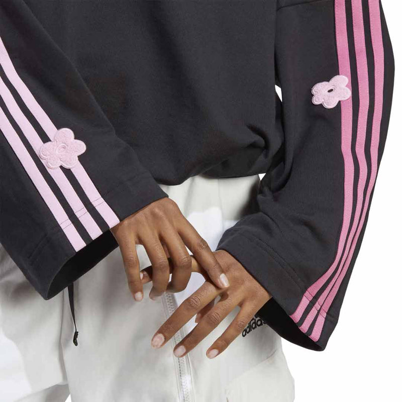 adidas - Women's Chenille Flower Patches 3-Stripes Sweatshirt (IC0011)