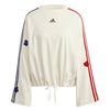 adidas - Sweat-shirt à 3 bandes et patchs floraux en chenille pour femme (IC8695)
