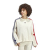 adidas - Sweat-shirt à 3 bandes et patchs floraux en chenille pour femme (IC8695)