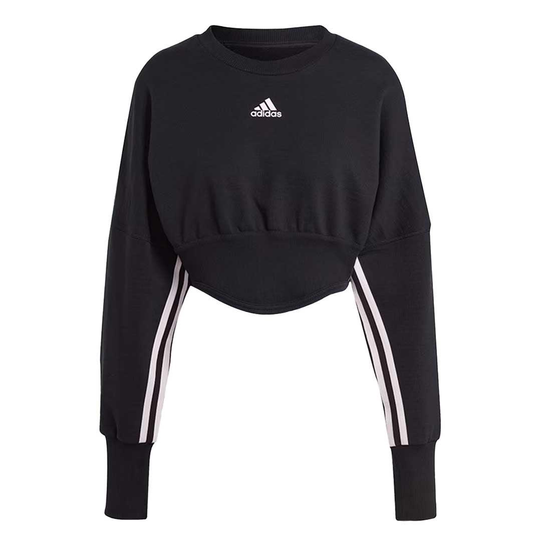 ★adidas★ 3S loose crop tee black レディース 【adidas】 アディダス W 3ST LOOSE CROP TEE