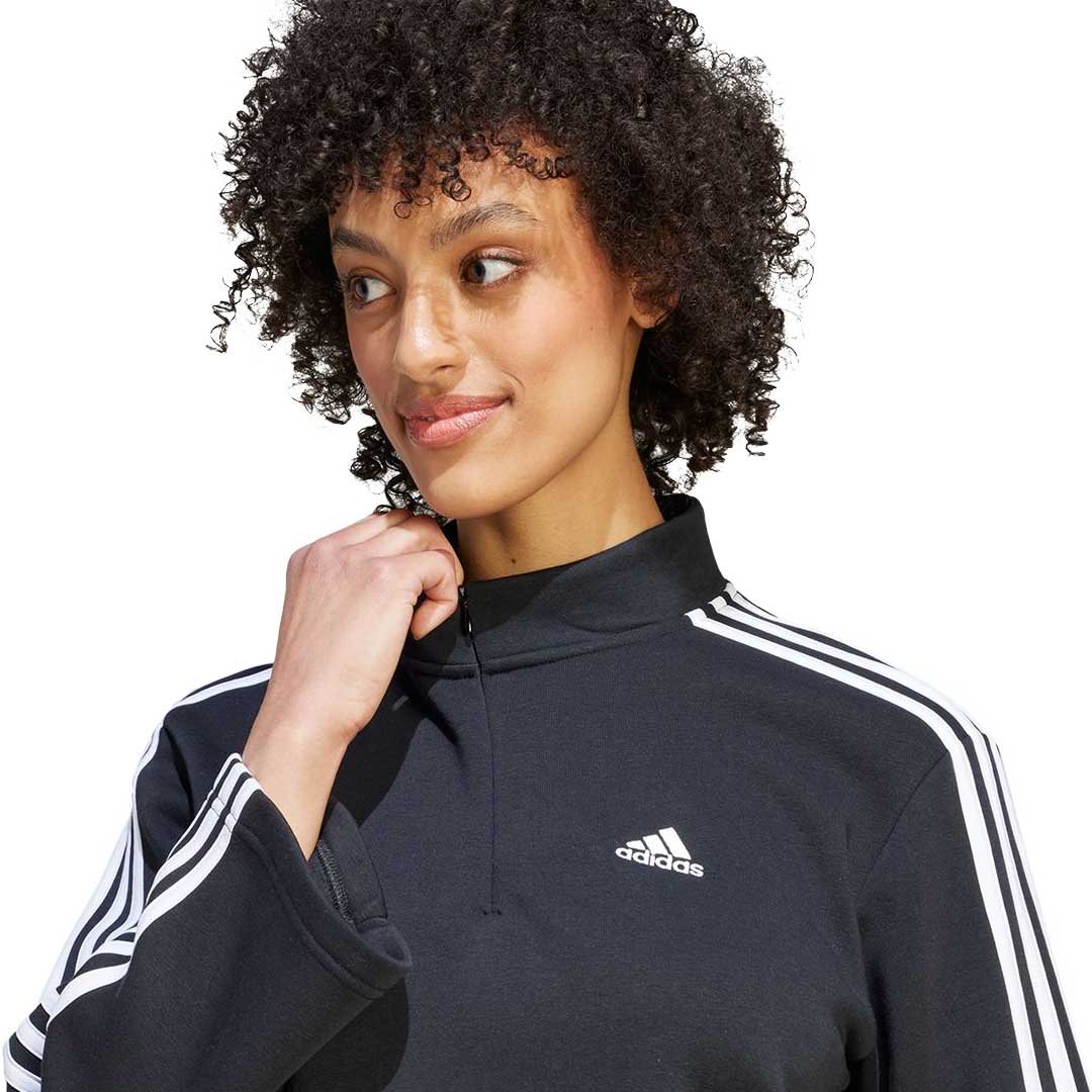 adidas - Women's Essentials 3-Stripes Fleece Quarter Zip