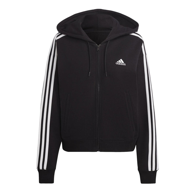 adidas - Women's Essentials 3-Stripes French Terry Bomber Full Zip Hoodie (IC8781)