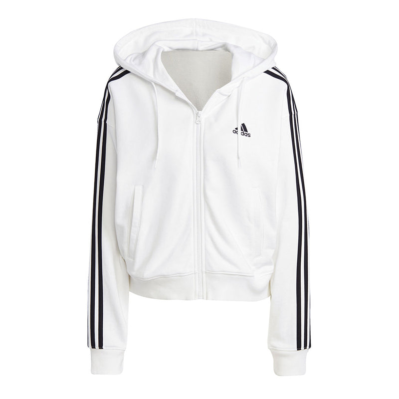 adidas - Women's Essentials 3-Stripes French Terry Bomber Full Zip Hoodie (IK8387)