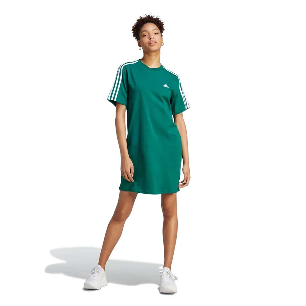 adidas - Women's Essentials 3-Stripes Single Jersey Boyfriend T-Shirt Dress (IL3314)