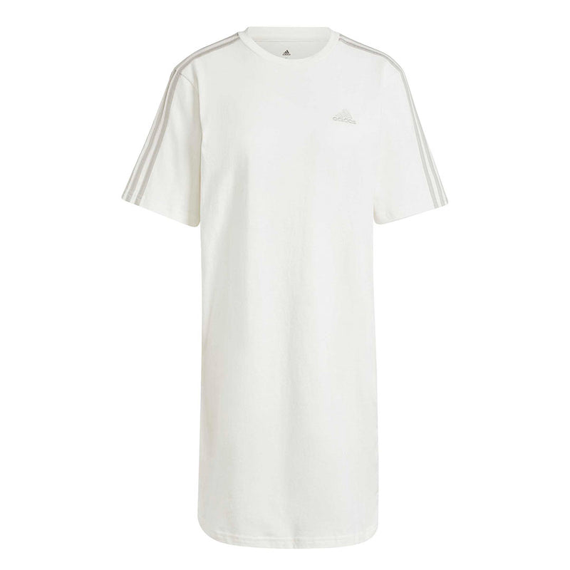 adidas - Women's Essentials 3-Stripes Single Jersey Boyfriend T-Shirt Dress (IR6058)