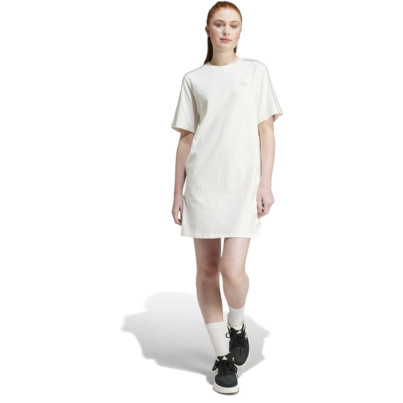 adidas - Women's Essentials 3-Stripes Single Jersey Boyfriend T-Shirt Dress (IR6058)