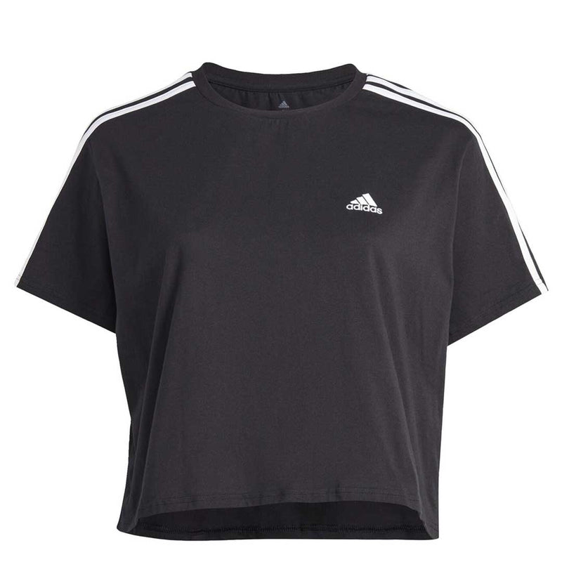adidas - Women's Essentials 3-Stripes Single Jersey Crop T-Shirt (Plus Size) (IC5002)