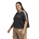adidas - Women's Essentials 3-Stripes Single Jersey Crop T-Shirt (Plus Size) (IC5002)