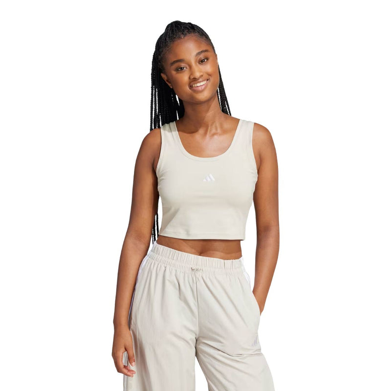 adidas - Women's Essentials Small Logo Cotton Lifestyle Tank Top (JD0561)