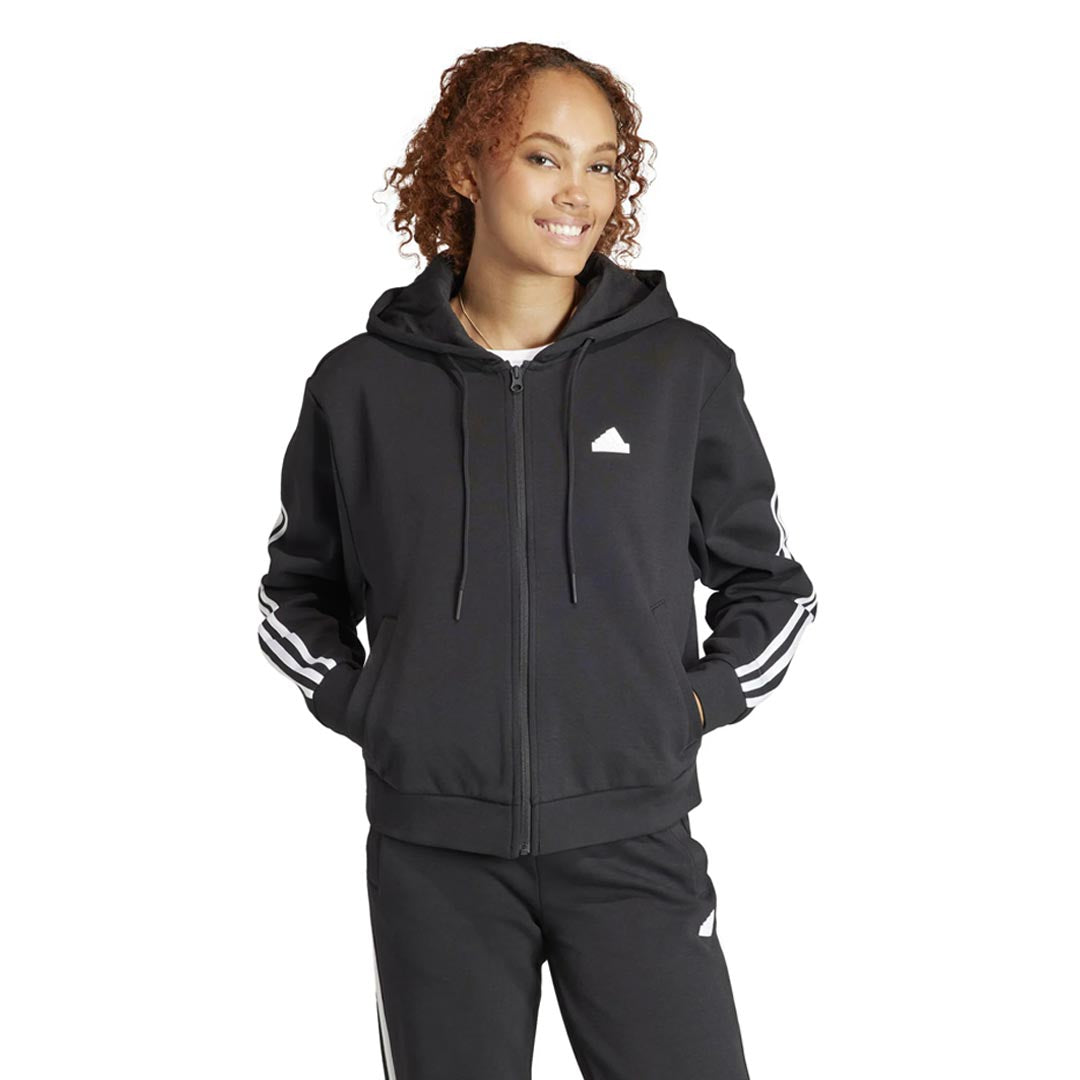 adidas - Women's Future Icons 3-Stripes Full Zip Hoodie (IN9475