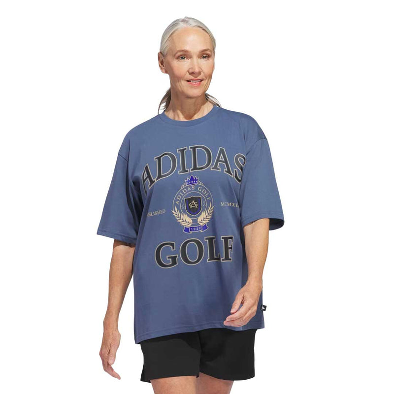 adidas - Women's Go-To Crest Graphic Boyfriend Short Sleeve T-Shirt (IS3273)