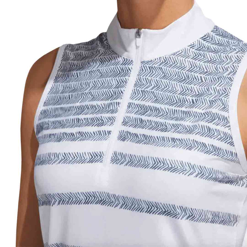 adidas - Women's Herringbone Stripe Sleeveless Polo (HG6966)