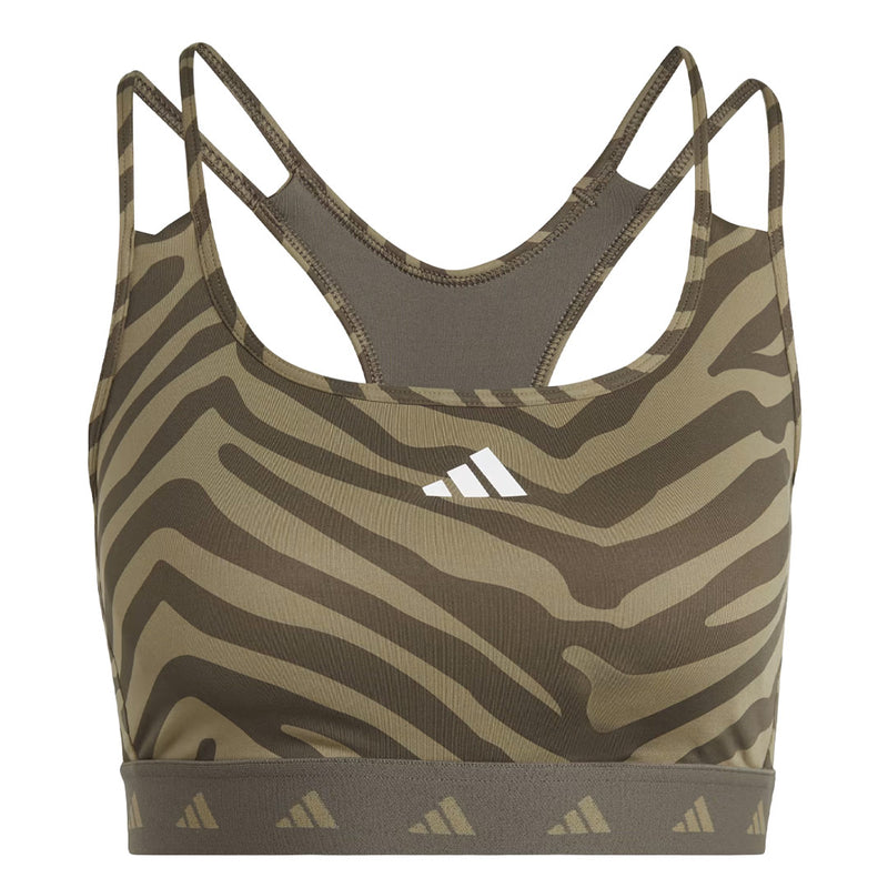 adidas - Women's Hyperglam Techfit Medium-Support Zebra Bra (IB3620)