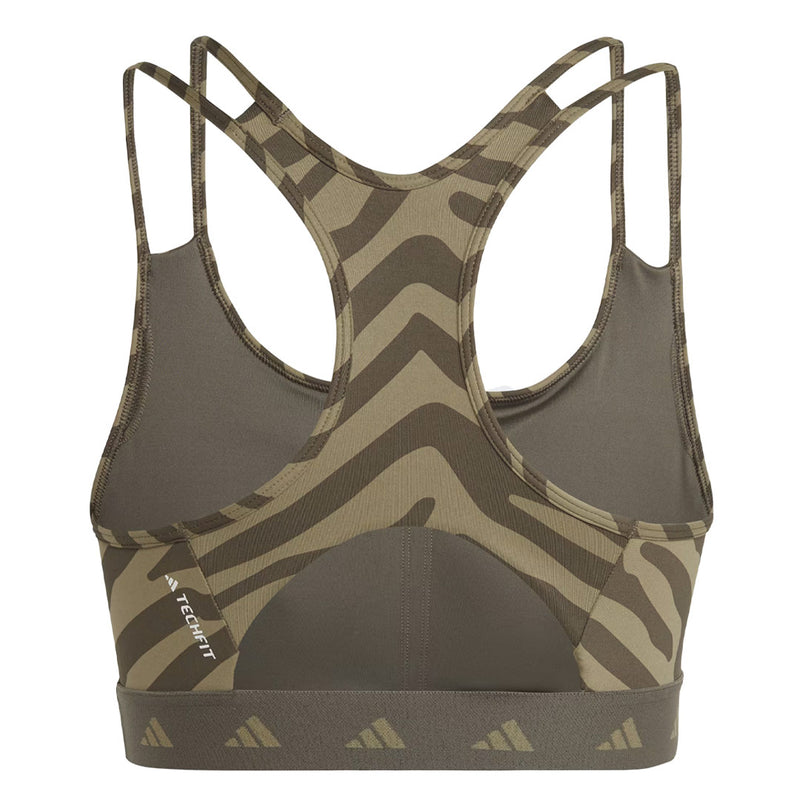adidas - Women's Hyperglam Techfit Medium-Support Zebra Bra (IB3620)
