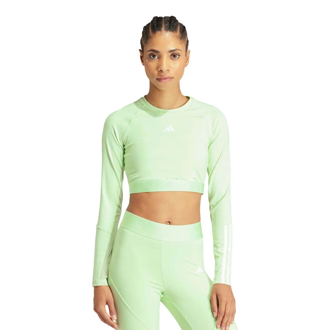 adidas - Women's Hyperglam Training Cropped Long Sleeve Top