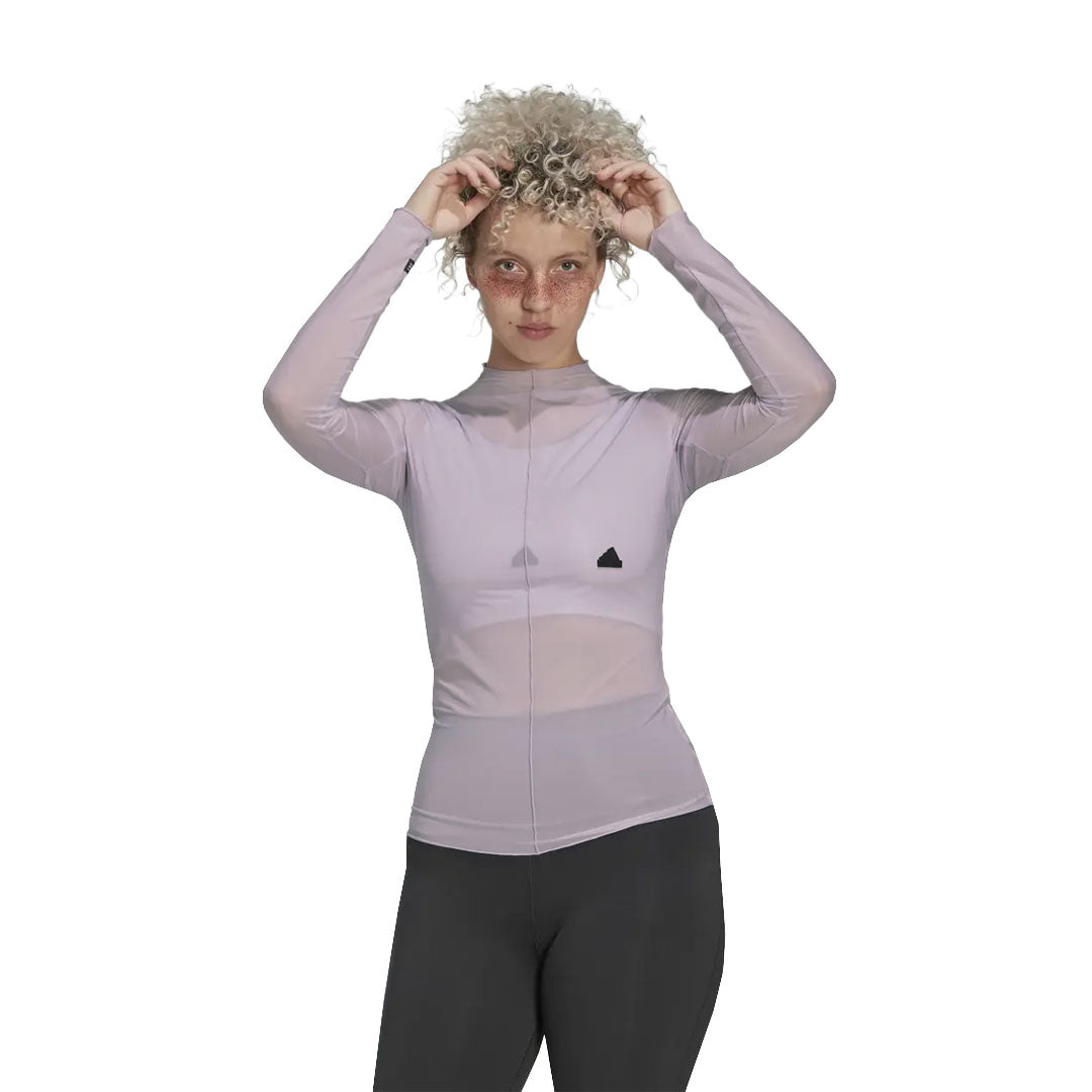 woman Adidas A594 Women's Space Dyed Quarter-Zip Pullover - T-shirt.ca
