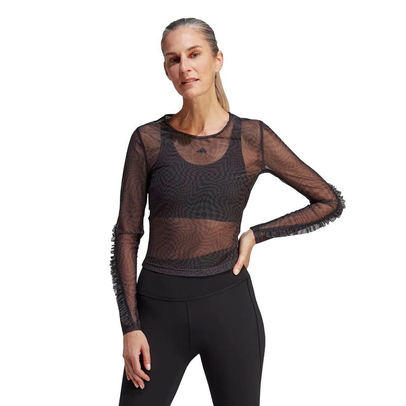 adidas - T-shirt de yoga à manches longues pour femme (HR5076) 