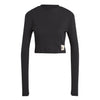 adidas - Women's Lounge Ribbed Crop Long Sleeve T-Shirt (IJ8469)