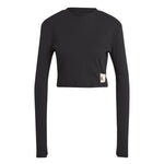 adidas - Women's Lounge Ribbed Crop Long Sleeve T-Shirt (IJ8469)