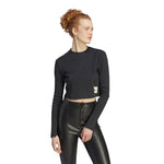 adidas - Women's Lounge Ribbed Crop Long Sleeve T-Shirt (IJ8469)