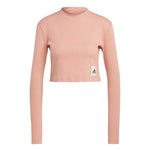 adidas - Women's Lounge Ribbed Crop Long Sleeve T-Shirt (IJ8471)