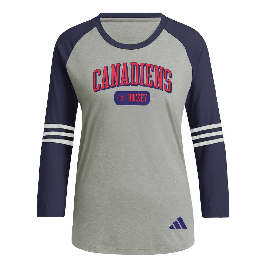 adidas T-shirt de baseball à manches longues pour femme des