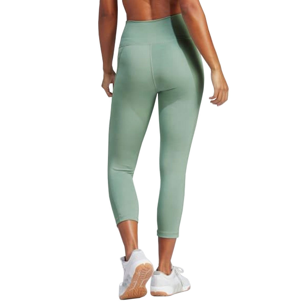 adidas - Women's Optime Stash Pocket High-Waisted 3/4 Leggings