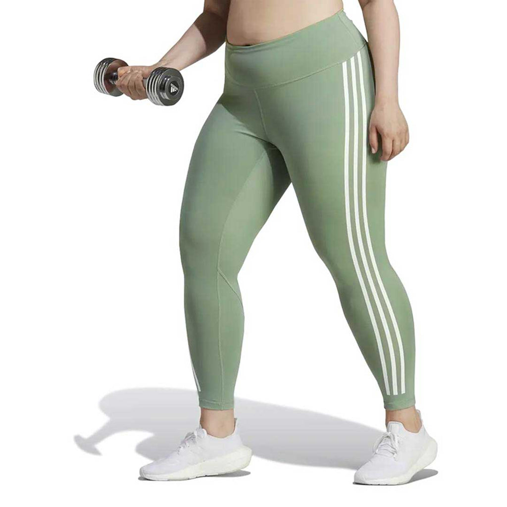 adidas - Legging 7/8 Optime Trainicons 3 bandes pour femme (grande taille) (HR5454)