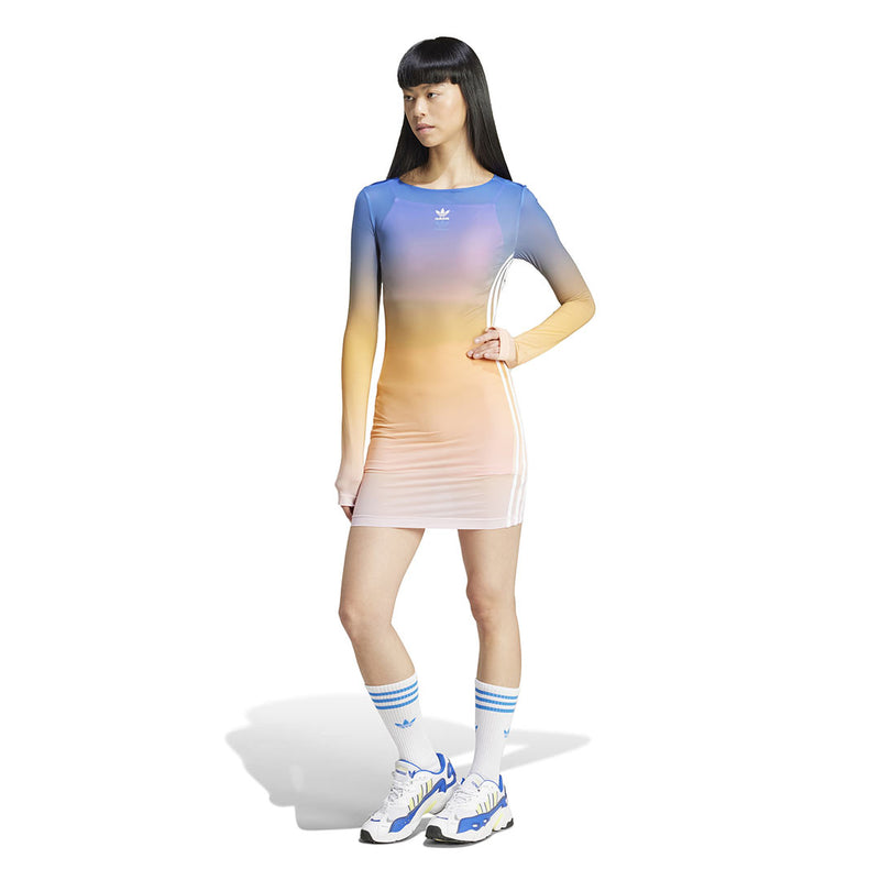 adidas - Women's Originals Allover Print Long Sleeve Mini Dress (JF8267)