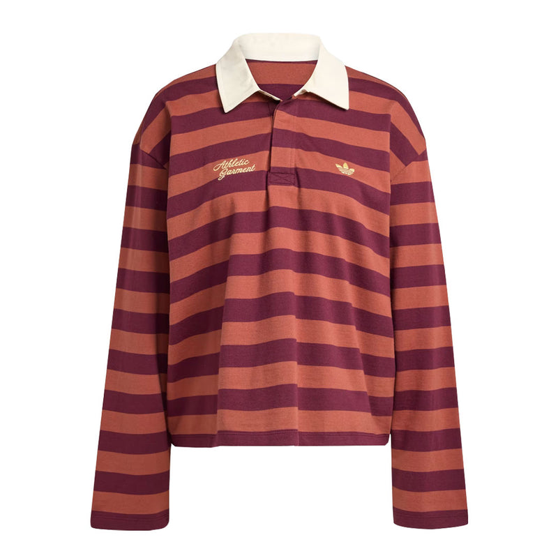 adidas - Women's Originals Athl Dept Striped Graphic Long Sleeve Polo (KF2323)