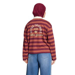 adidas - Women's Originals Athl Dept Striped Graphic Long Sleeve Polo (KF2323)