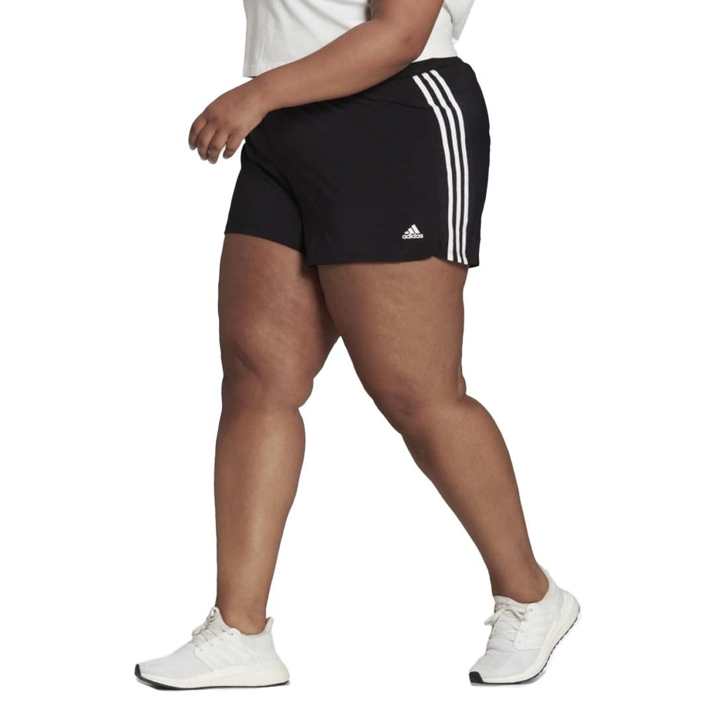 adidas - Women's Pacer 3-Stripes Woven Shorts (Plus Size) (H59079)