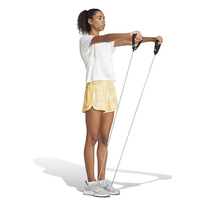 adidas - Women's Pacer Essentials All Over Print Flower Tie Dye Shorts (IS4241)