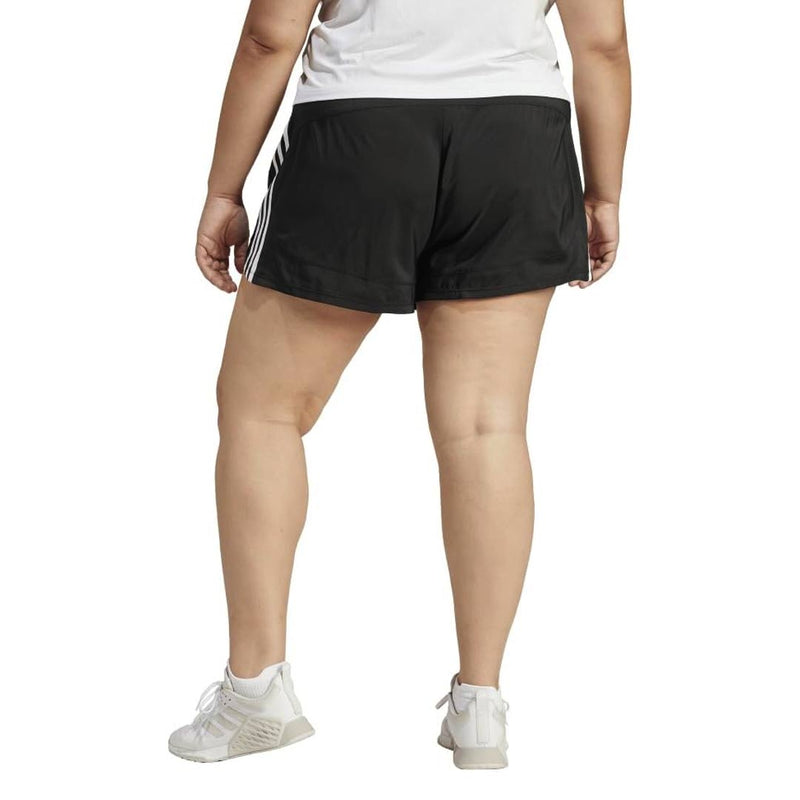 adidas - Women's Pacer Training 3-Stripes Woven High-Rise Shorts (Plus Size) (IS0604)
