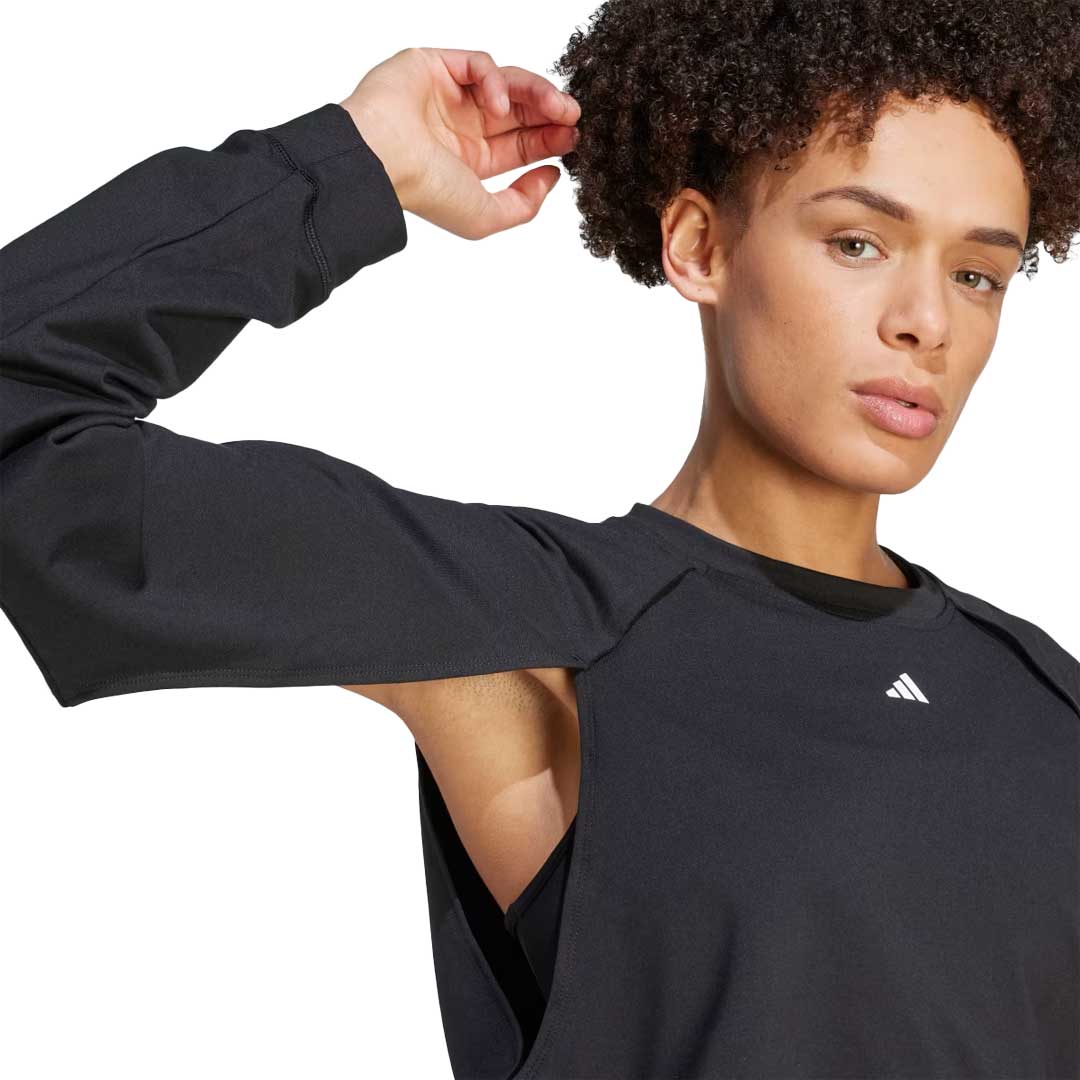 adidas - Women's Power AEROREADY Crop Cover-Up Sweatshirt (IM2692