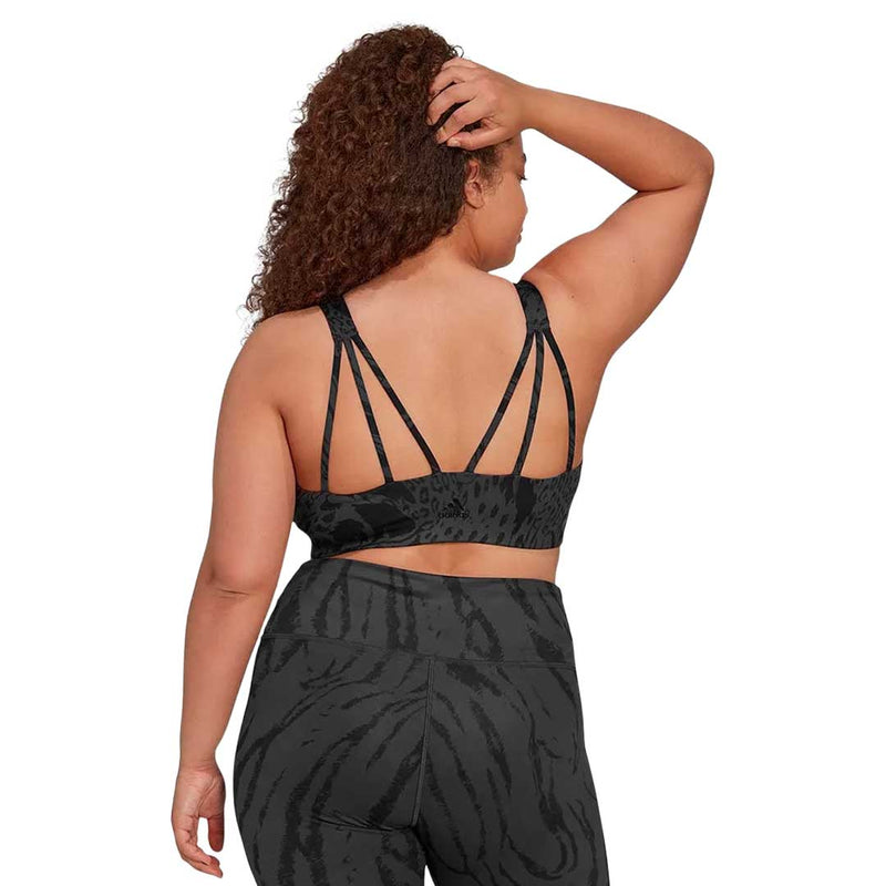 adidas - Women's Powerimpact Training Medium-Support Allover Print Bra (Plus Size) (HJ9751)