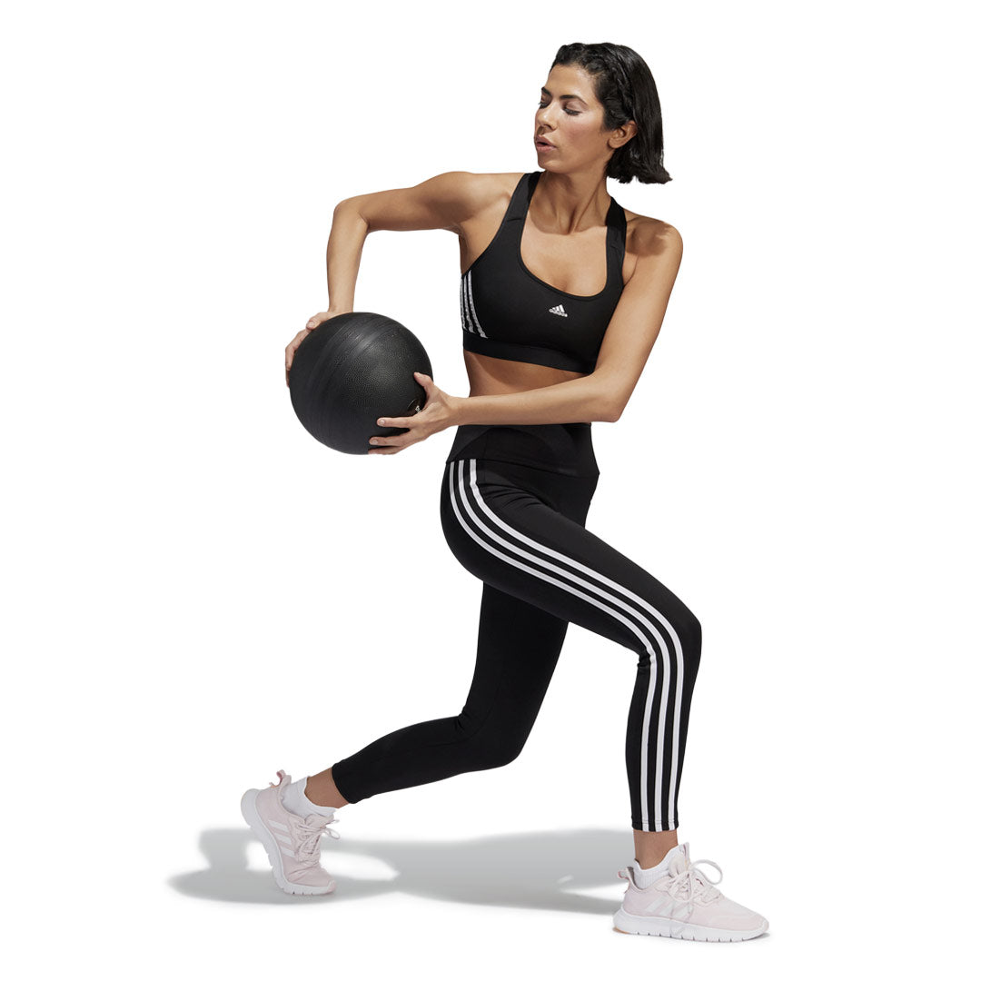 adidas - Women's Powerreact Training Medium-Support 3-Stripes Bra