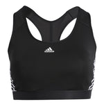 adidas - Women's Powerreact Training Medium Support 3-Stripes Bra (Plus Size) (HC7880)