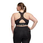 adidas - Women's Powerreact Training Medium Support 3-Stripes Bra (Plus Size) (HC7880)