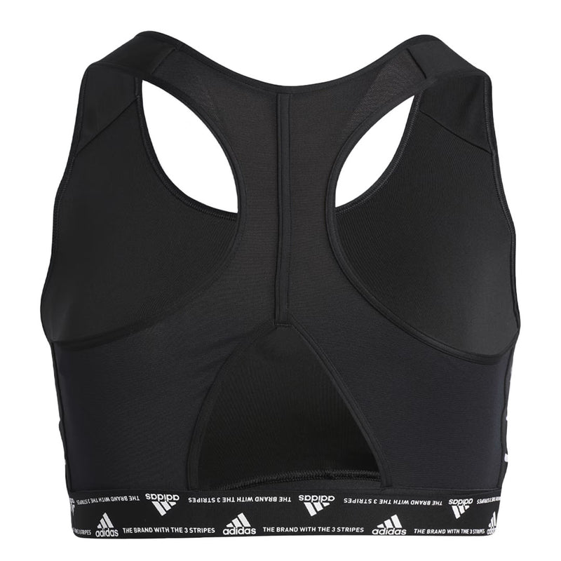 adidas - Women's Powerreact Training Medium Support 3-Stripes Bra (Plus Size) (HC7880)
