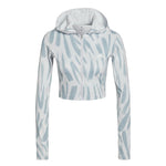 adidas - Women's Run Icons All Over Print Hooded Long Sleeve Top (HE0354)